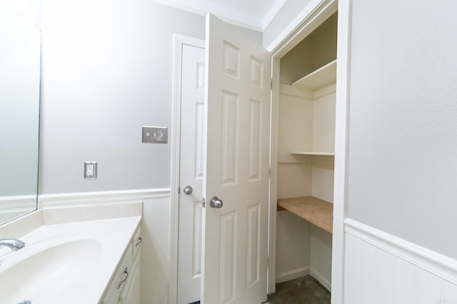 bathroom featuring vanity