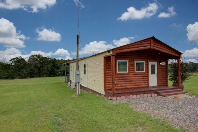 exterior space with a front yard