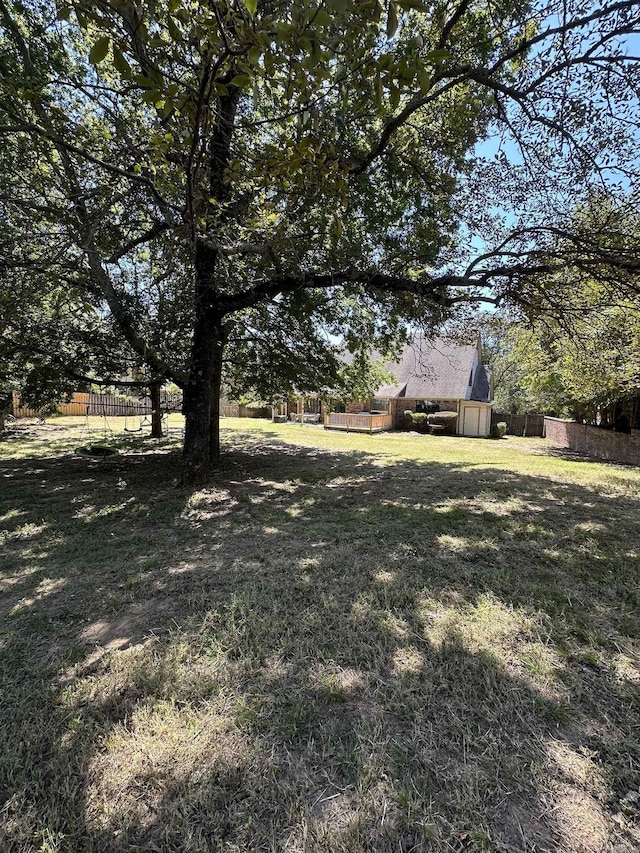 3409 Ramsgate, Fort Smith, AR 72908 - view of yard featuring an outbuilding and fence