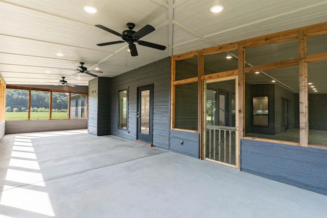 view of patio / terrace with ceiling fan