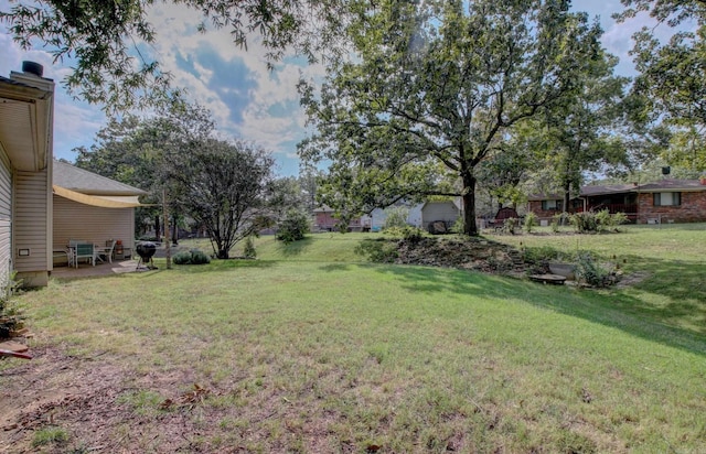 view of yard with a patio