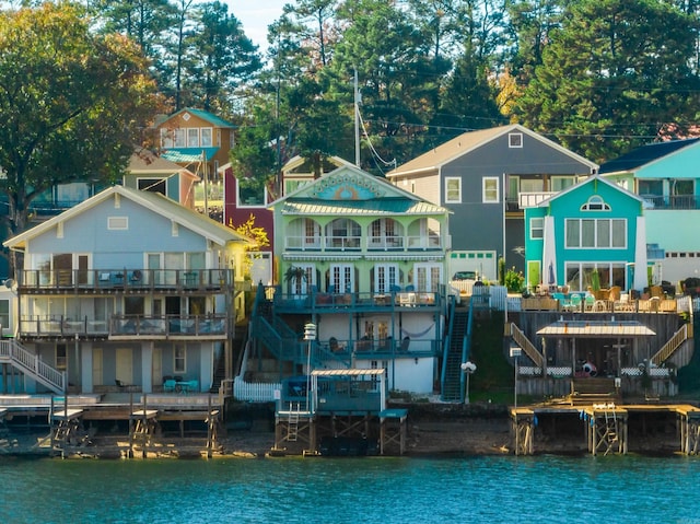 301 Kleinshore # 8, Hot Springs, AR 71913 - rear view of property with stairs and a water view