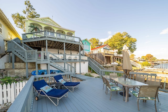 301 Kleinshore # 8, Hot Springs, AR 71913 - deck featuring stairs and outdoor dining area