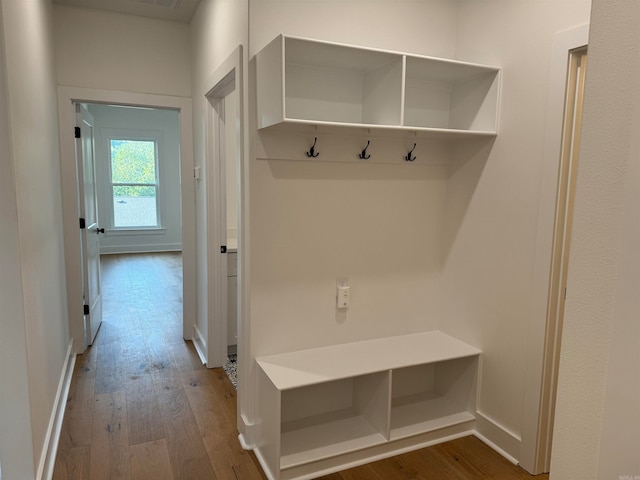 mudroom featuring hardwood / wood-style flooring