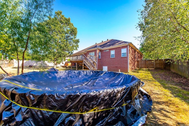 exterior space with a deck