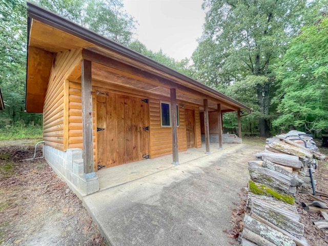 view of horse barn