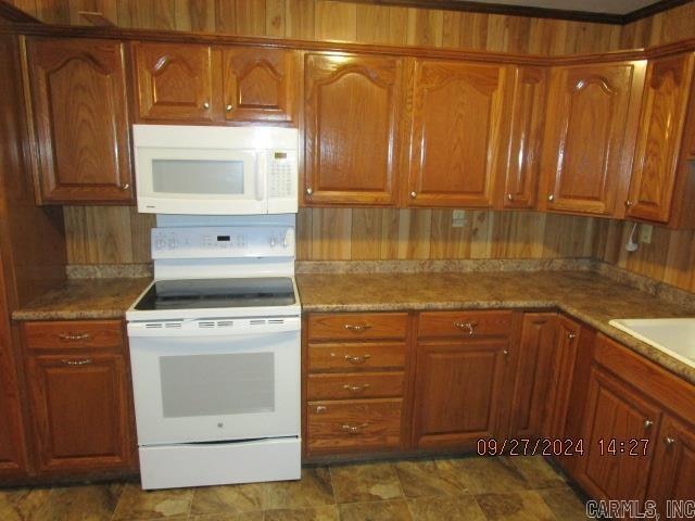 kitchen with white appliances