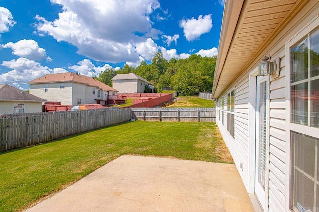 view of yard with a patio area