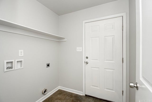 laundry area featuring washer hookup and electric dryer hookup