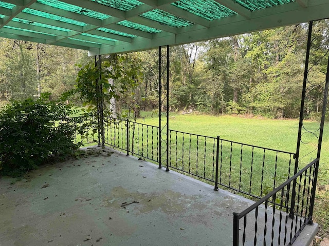 view of patio / terrace with a pergola