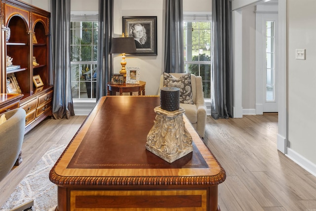 interior space featuring hardwood / wood-style floors