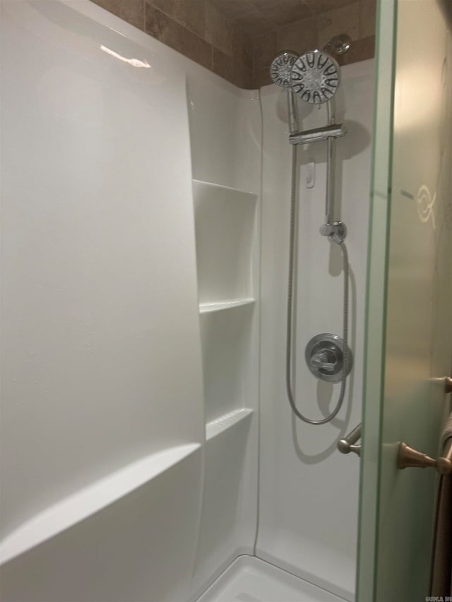 bathroom with a shower