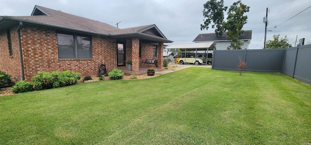 view of yard with a patio