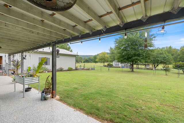 view of yard featuring a patio area