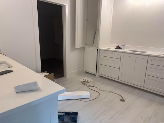 bathroom featuring hardwood / wood-style floors