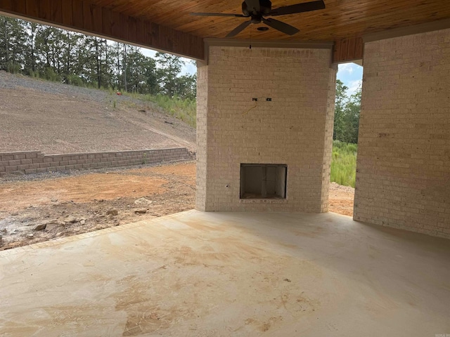 view of patio / terrace with ceiling fan