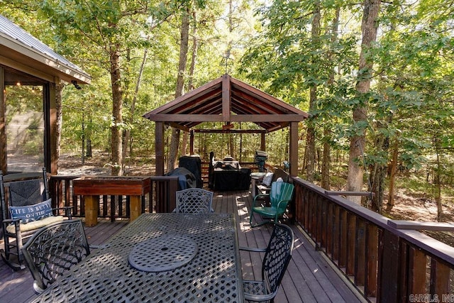 view of wooden terrace