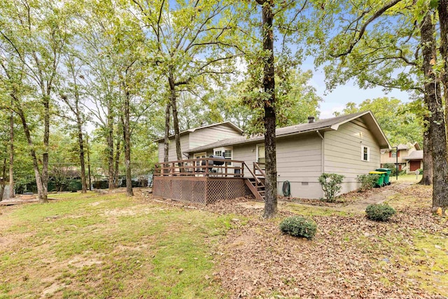 exterior space featuring a deck