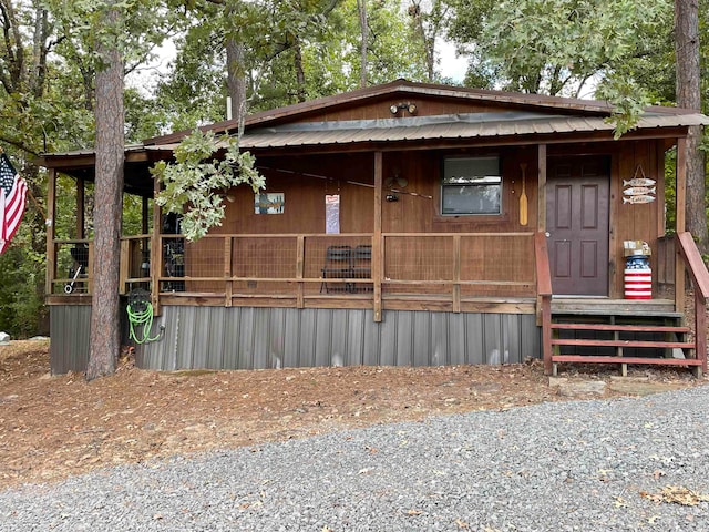 view of front of home with a porch