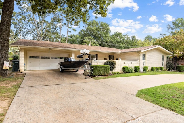 ranch-style house with a garage