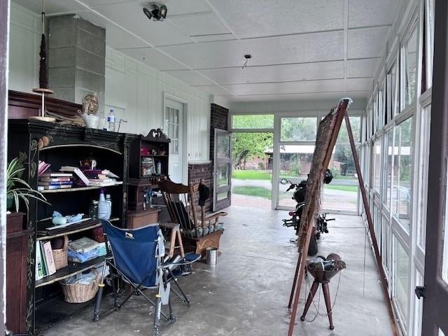 view of sunroom