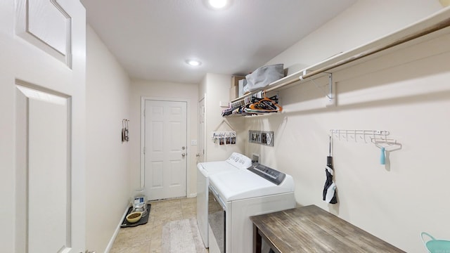 laundry area featuring separate washer and dryer