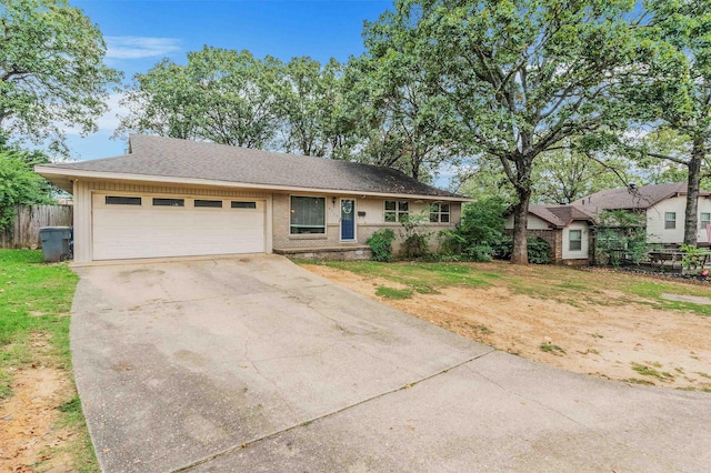 view of front facade with a garage