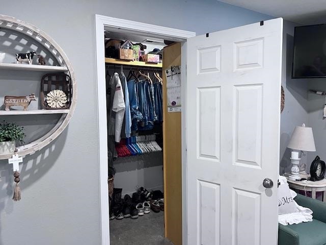 view of closet