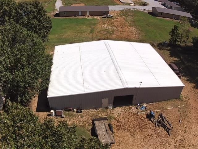 entry to storm shelter with a lawn