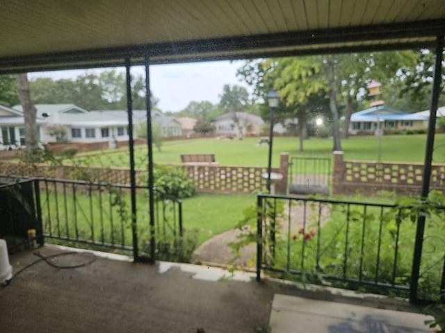 view of sunroom