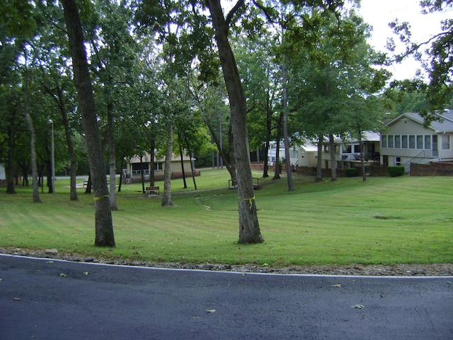 view of community with a lawn