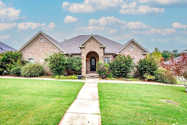 view of front of property with a front yard