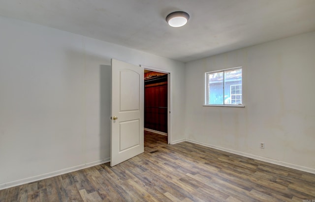 interior space featuring dark hardwood / wood-style flooring