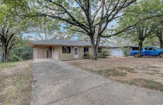 view of ranch-style house