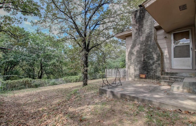 view of yard with a patio area