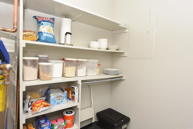 pantry with electric panel