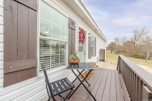 view of wooden deck