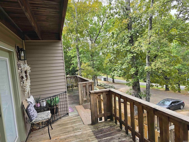 view of wooden deck