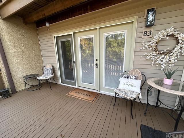 view of wooden terrace