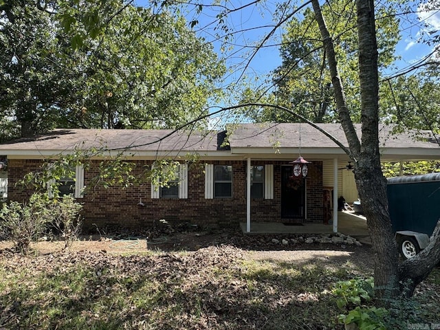 view of single story home