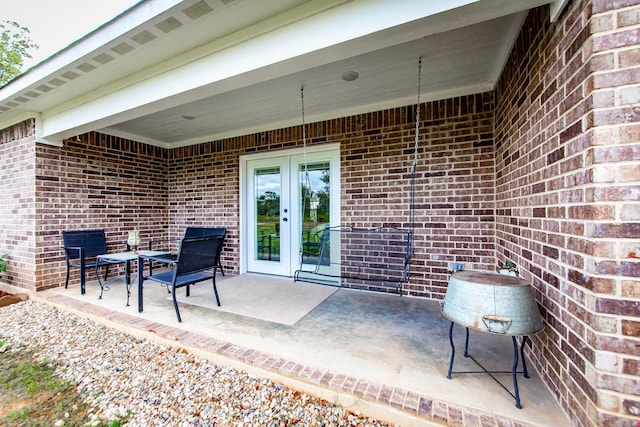 view of patio with french doors