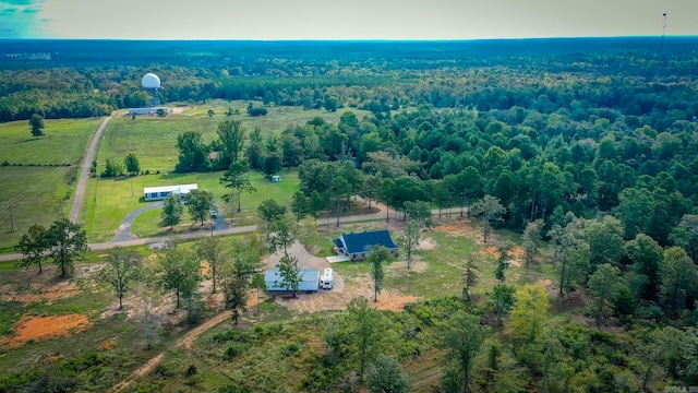 bird's eye view with a rural view