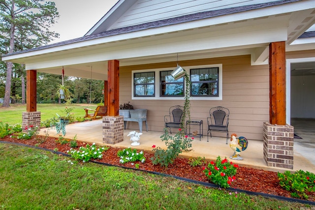 exterior space with a porch