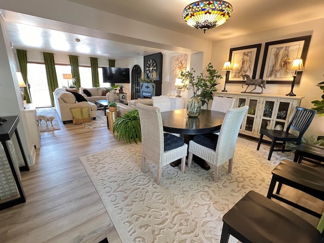 dining room featuring light hardwood / wood-style flooring