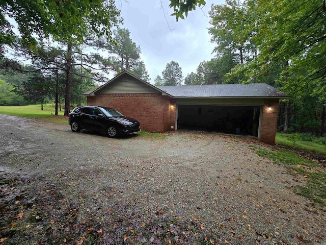 view of property exterior featuring a garage