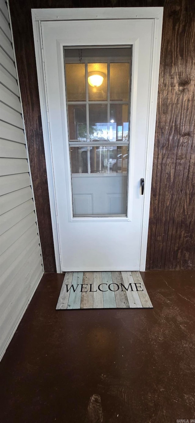 view of doorway to property