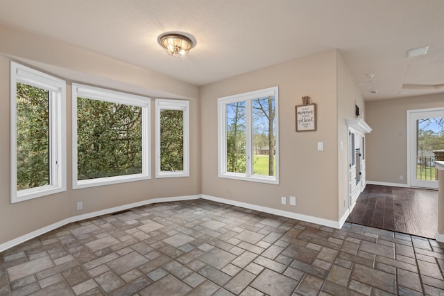 empty room featuring dark hardwood / wood-style floors