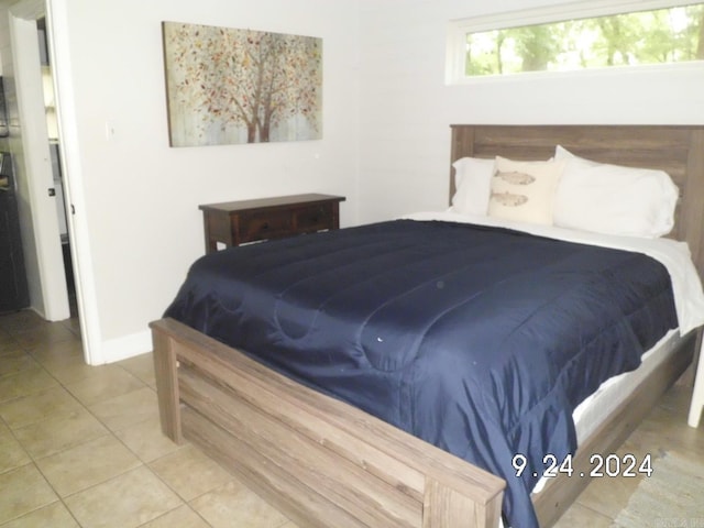 view of tiled bedroom