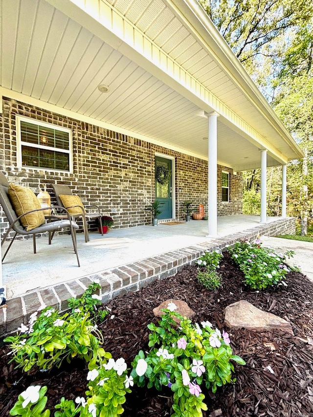 view of patio featuring covered porch