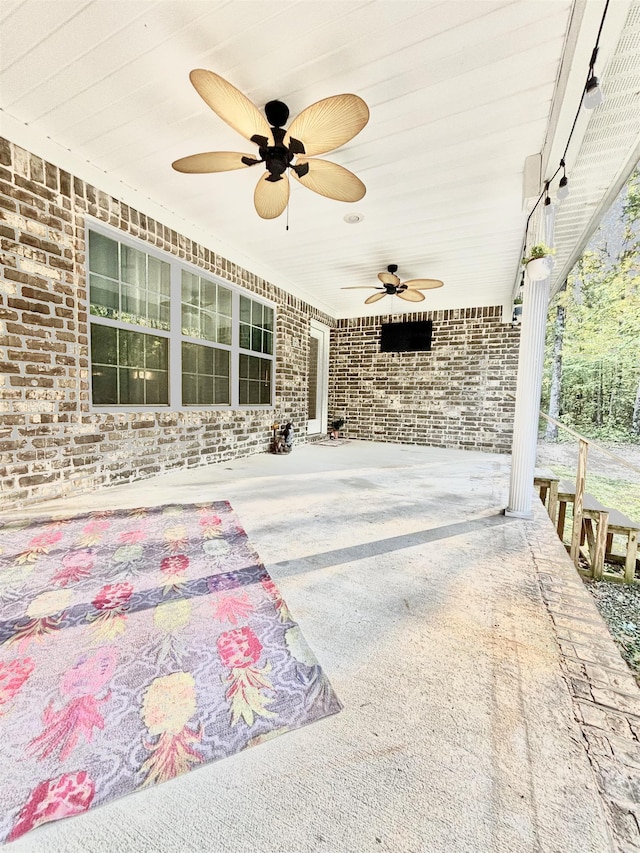 265 Pleasant Oaks Loop, El Paso, AR 72045 - view of patio featuring a ceiling fan